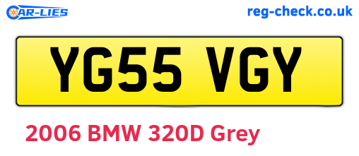 YG55VGY are the vehicle registration plates.