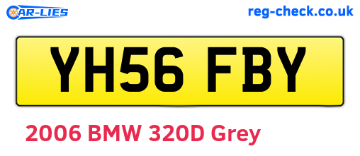 YH56FBY are the vehicle registration plates.