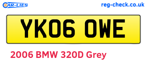 YK06OWE are the vehicle registration plates.