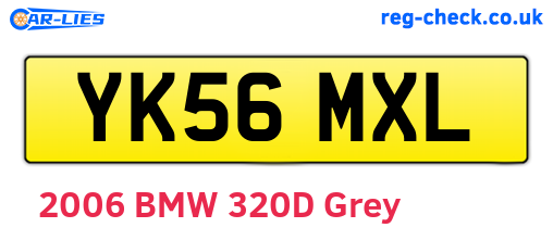 YK56MXL are the vehicle registration plates.