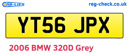 YT56JPX are the vehicle registration plates.