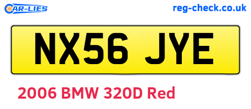 NX56JYE are the vehicle registration plates.