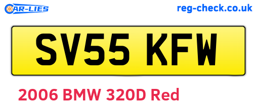 SV55KFW are the vehicle registration plates.