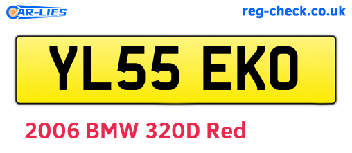 YL55EKO are the vehicle registration plates.