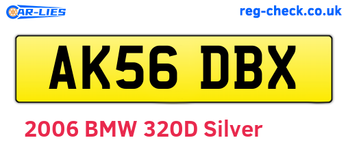 AK56DBX are the vehicle registration plates.