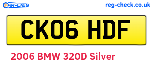 CK06HDF are the vehicle registration plates.