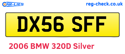 DX56SFF are the vehicle registration plates.