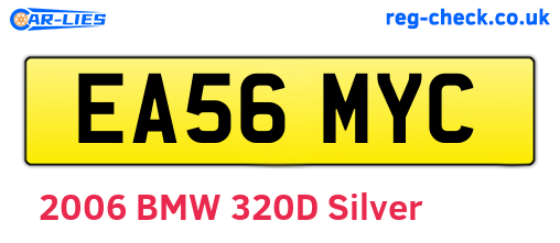 EA56MYC are the vehicle registration plates.