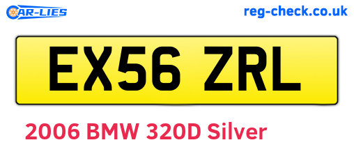 EX56ZRL are the vehicle registration plates.