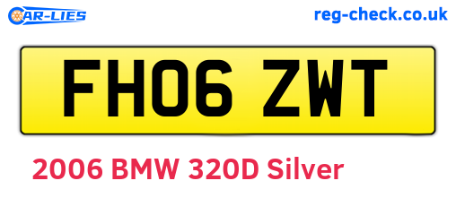 FH06ZWT are the vehicle registration plates.