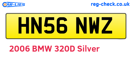 HN56NWZ are the vehicle registration plates.