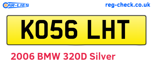 KO56LHT are the vehicle registration plates.