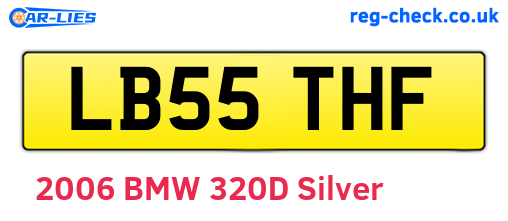 LB55THF are the vehicle registration plates.