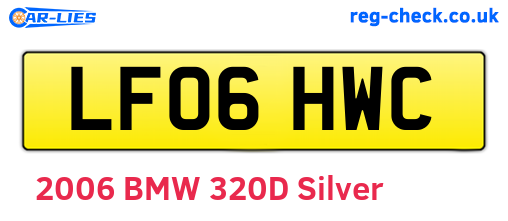LF06HWC are the vehicle registration plates.