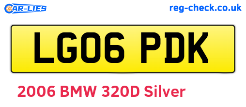 LG06PDK are the vehicle registration plates.