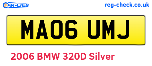 MA06UMJ are the vehicle registration plates.