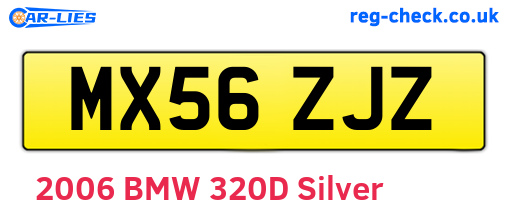 MX56ZJZ are the vehicle registration plates.