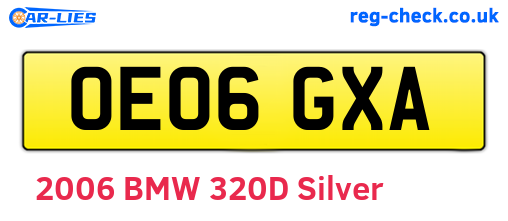 OE06GXA are the vehicle registration plates.