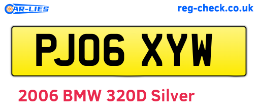 PJ06XYW are the vehicle registration plates.