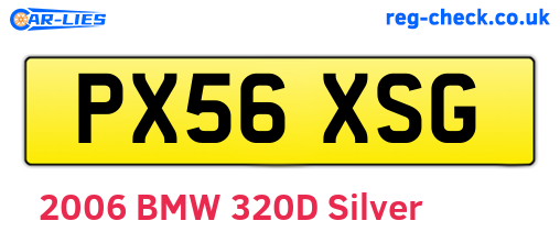 PX56XSG are the vehicle registration plates.