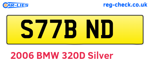 S77BND are the vehicle registration plates.