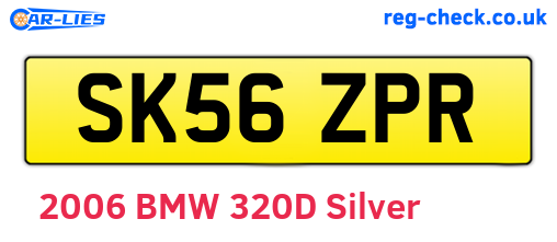 SK56ZPR are the vehicle registration plates.