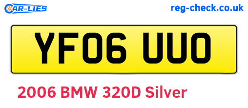 YF06UUO are the vehicle registration plates.