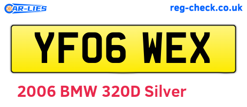 YF06WEX are the vehicle registration plates.