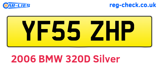 YF55ZHP are the vehicle registration plates.