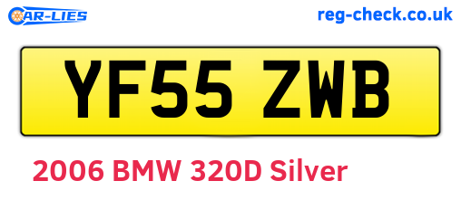 YF55ZWB are the vehicle registration plates.
