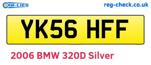 YK56HFF are the vehicle registration plates.