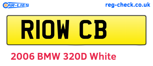 R10WCB are the vehicle registration plates.