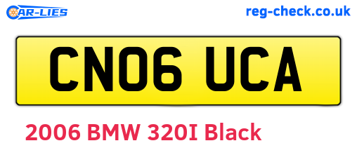 CN06UCA are the vehicle registration plates.
