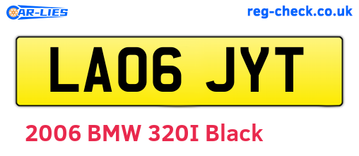 LA06JYT are the vehicle registration plates.
