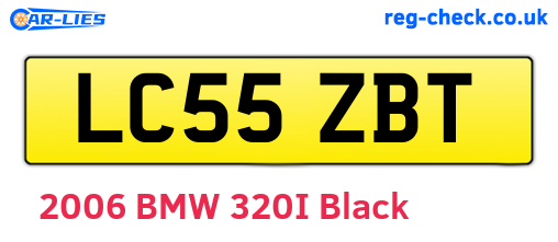 LC55ZBT are the vehicle registration plates.