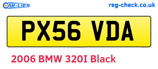 PX56VDA are the vehicle registration plates.