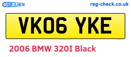 VK06YKE are the vehicle registration plates.