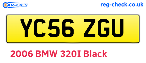 YC56ZGU are the vehicle registration plates.