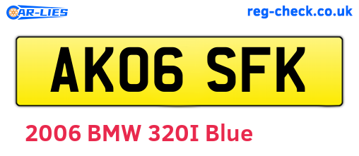 AK06SFK are the vehicle registration plates.