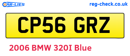 CP56GRZ are the vehicle registration plates.