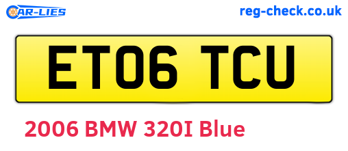 ET06TCU are the vehicle registration plates.