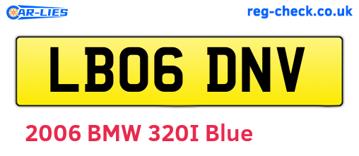 LB06DNV are the vehicle registration plates.