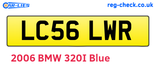 LC56LWR are the vehicle registration plates.