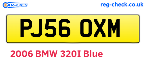 PJ56OXM are the vehicle registration plates.