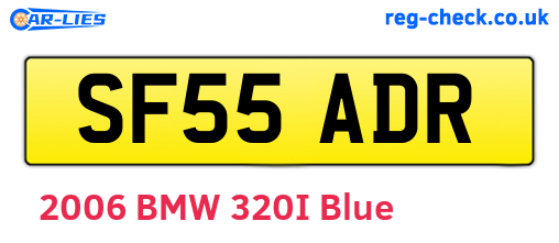 SF55ADR are the vehicle registration plates.