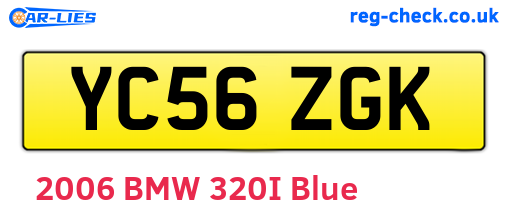 YC56ZGK are the vehicle registration plates.