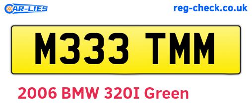 M333TMM are the vehicle registration plates.