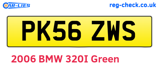 PK56ZWS are the vehicle registration plates.