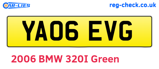 YA06EVG are the vehicle registration plates.