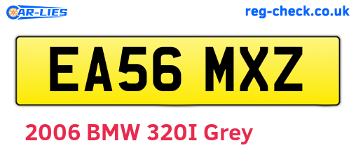 EA56MXZ are the vehicle registration plates.